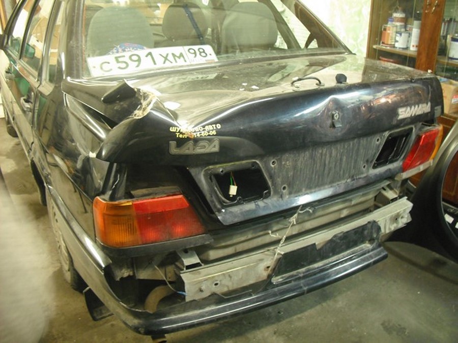 Кузовной ремонт автомобиля ВАЗ 2114 после аварии